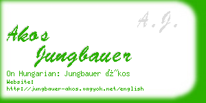 akos jungbauer business card